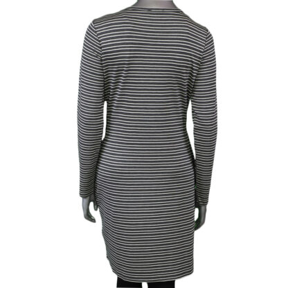 Tribal Long Sleeve Knotted Front Dress Heather Charcoal - Image 2