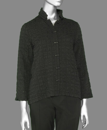 Habitat Pucker Weave Jacket- Black .  Habitat Style: 23720 