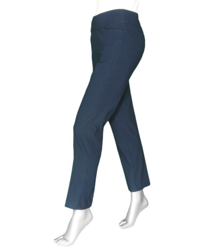 Lulu-B Pull On Ankle Pant- Navy . Lulu-B Style: BLD 1417 rear