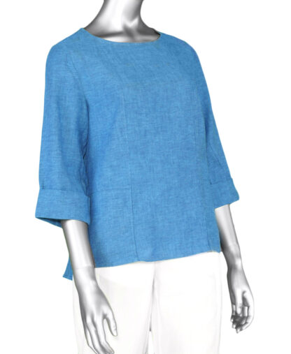 Habitat Linen Pullover Top- Royal .  Habitat Style: 41523 RYL