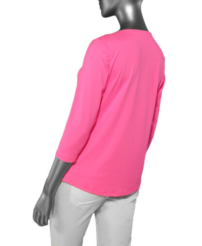 Lulu-B V-Neck Top- Clear Pink. Style: SPX0471S BHP . Back