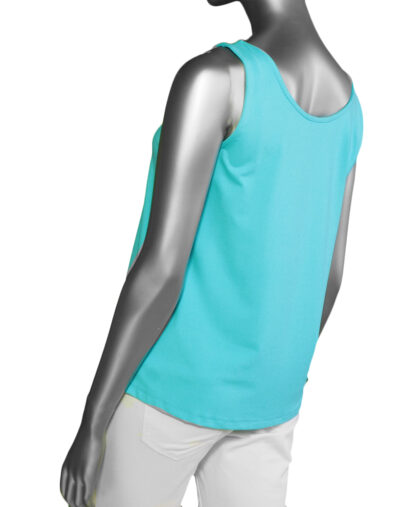 Lulu-B Tank Top- Clear Turquoise . Style:  SPX 5075S TQCL Back