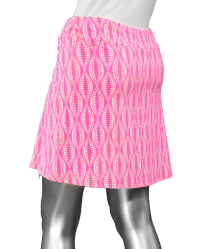 Lulu-B Zip Skort- Clear Pink & White . Style: SPX3148P DTLP Rear