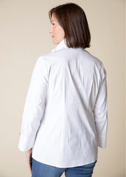 Habitat Sculpted Collar Tunic- White . Habitat Style: 15060 WHT. Back