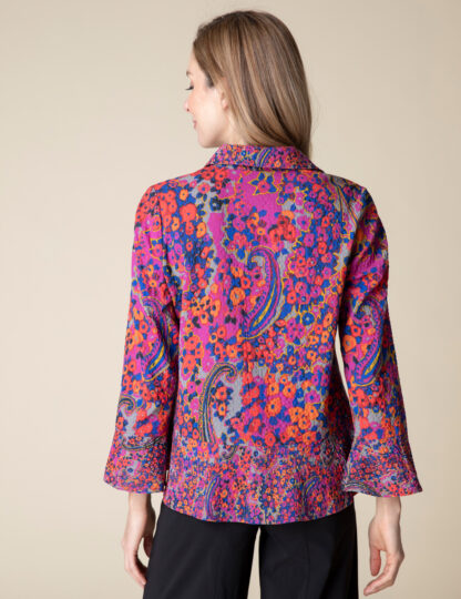 Habitat Crinkle Floral Flounce Shirt- Apple . Habitat Style: 21222 APP Back