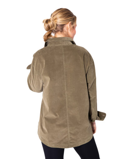 Escape Baby Cord Shacket- Olive  . Escape Style: 34520 Back