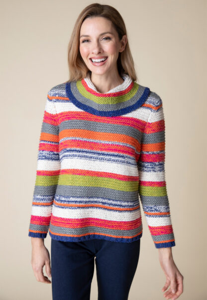 Habitat Rustic Stripes Pullover- Multi . Habitat Style: 89307 MLT