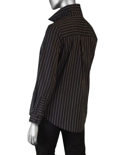 Liverpool Classic Fit Poplin Shirt- Black/White Pinstripe . Liverpool Style: LM8C95G52 BWP Back