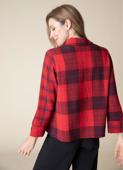 Habitat Girl Gone Plaid Mixed Pocket Shirt- Apple . Habitat Style: 40790 APP back