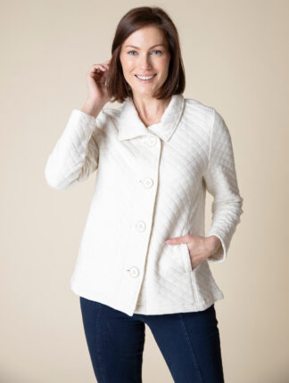 Habitat Quilted Knit Jacket- Oatmeal . Habitat Style: 53624 OAT