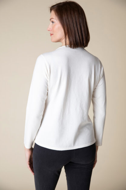 Habitat Buttery Knit Ruched Pullover- Winter White . Habitat Style: 82414 WWH Back