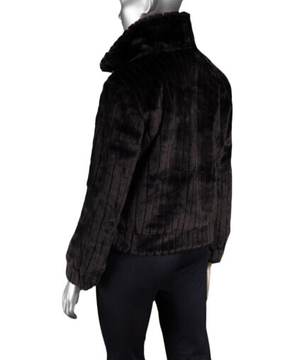 Liverpool Zip Fur Jacket- Black .  Liverpool Style: LM1A98FR1 Back