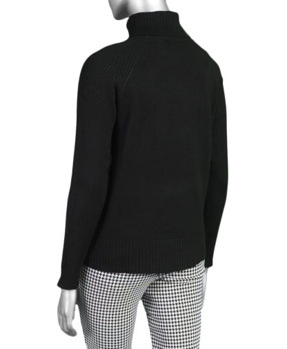 Tribal Turtleneck Sweater- Black . Tribal Style: 1916O-835-0002 Back