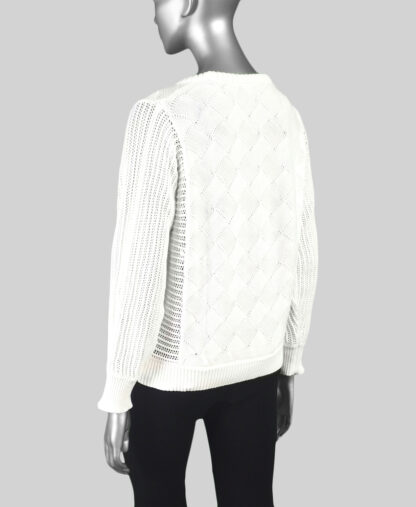 Tribal Dolman Crew Neck Sweater- Eggshell . Tribal Style: 5551O-4632-1397 Back