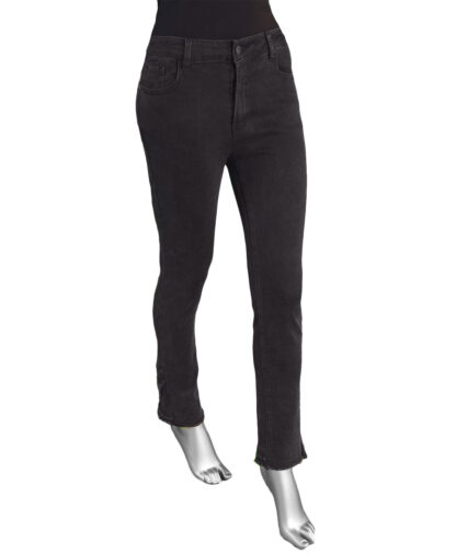 Charlie B Fringed Tulip Back Hem Pant- Charcoal. Charlie B Style: C5567/551C