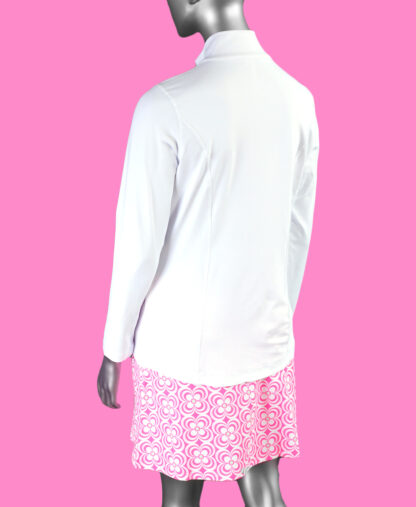 Lulu-B Zip Up Jacket- White . Style: SPX7418 WHT. Back