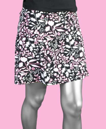 Lulu-B Zip Skort- Spring Bouquet Black and White . Style: SPX3148 SBBW