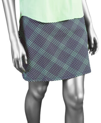 Lulu-B Zip Skort- Gingham Navy . Style: SPX3148 GNVY